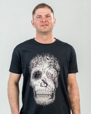 Футболка чоловіча Skull чорна - 11500 Футболка чоловіча Skull чорна - 11500