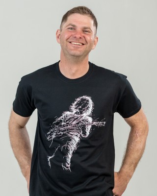 Футболка чоловіча Гитаріст чорна - 11500