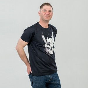 Футболка чоловіча Череп чорна - 11500 Футболка чоловіча Череп чорна - 11500