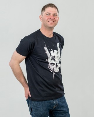 Футболка чоловіча Череп чорна - 11500 Футболка чоловіча Череп чорна - 11500