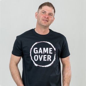 Футболка чоловіча Game Over чорна - 11500 Футболка чоловіча Game Over чорна - 11500