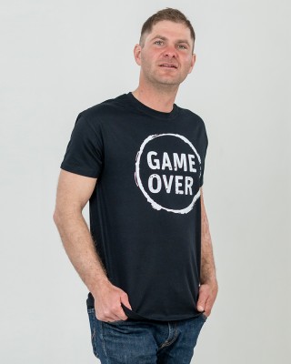 Футболка чоловіча Game Over чорна - 11500 Футболка чоловіча Game Over чорна - 11500