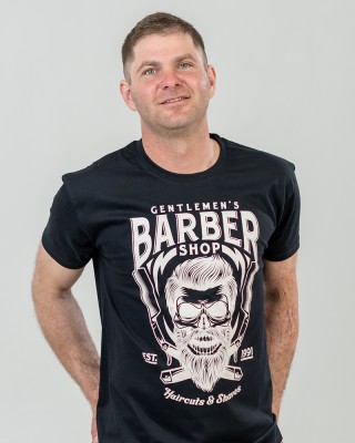 Футболка чоловіча Барбер Шоп чорна - 11500