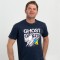 Футболка чоловіча з патріотичним принтом темно-синя - 11500
