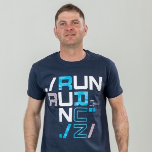 Футболка чоловіча Run темно-синя - 11500 Футболка чоловіча Run темно-синя - 11500