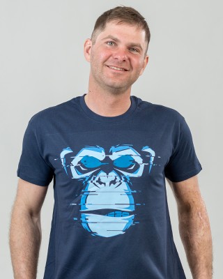 Футболка чоловіча Monkey темно-синя - 11500 Футболка чоловіча Monkey темно-синя - 11500
