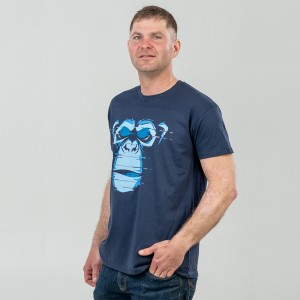 Футболка чоловіча Monkey темно-синя - 11500 Футболка чоловіча Monkey темно-синя - 11500