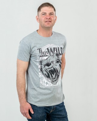 Футболка чоловіча Wild темно-меланжева - 11500