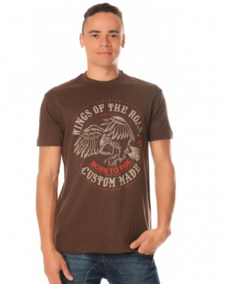 Футболка чоловіча Eagle темно-коричнева - 11500