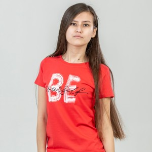 Футболка жіноча Be Yourself гібіскусова - 11502 Футболка жіноча Be Yourself гібіскусова - 11502