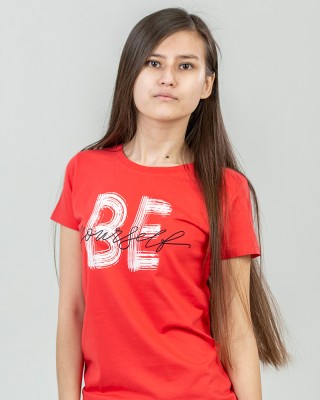 Футболка жіноча Be Yourself гібіскусова - 11502