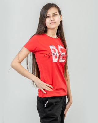 Футболка жіноча Be Yourself гібіскусова - 11502