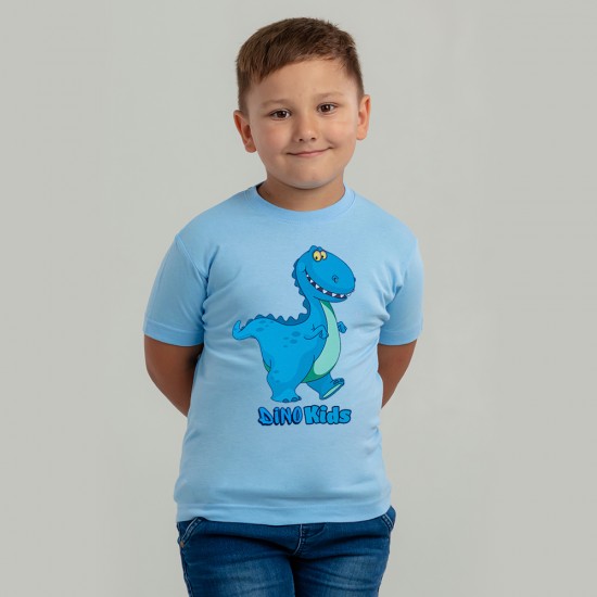 Футболка дитяча Динозаврик Dino блакитна - 11970