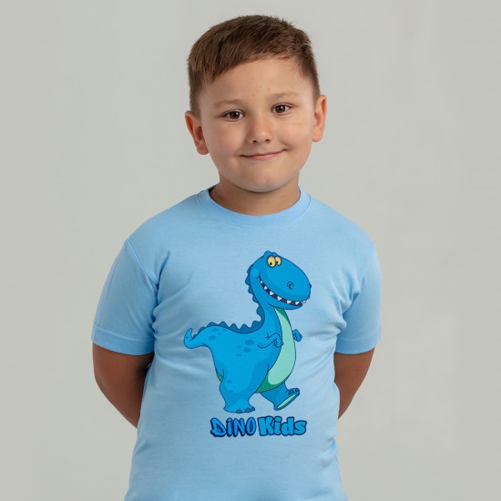 Футболка дитяча Динозаврик Dino блакитна - 11970