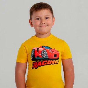 Футболка дитяча Racing жовта - 11970 Футболка дитяча Racing жовта - 11970
