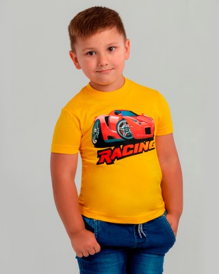Футболка дитяча Racing жовта - 11970