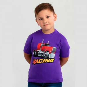 Футболка дитяча Racing Truck темно-фіолетова - 11970 Футболка дитяча Racing Truck темно-фіолетова - 11970