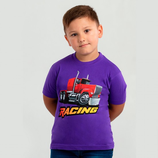 Футболка дитяча Racing Truck темно-фіолетова - 11970
