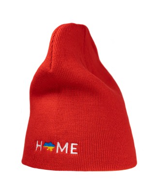 Шапка з вишивкою мапа України червона - 3000-5/5 Шапка з вишивкою мапа України червона - 3000-5/5