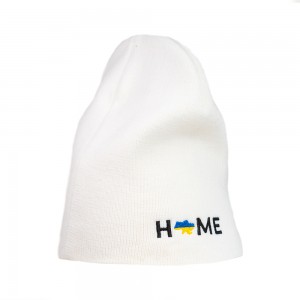 Шапка з вишивкою мапа України біла - 3000-6/5 Шапка з вишивкою мапа України біла - 3000-6/5