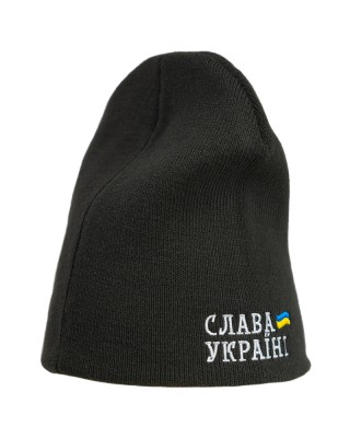 Шапка з вишивкою Слава Україні сіра - 3000-7/6