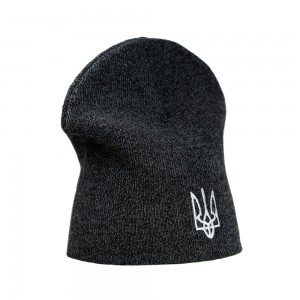 Шапка з вишивкою Тризуб чорна - 3009-3/4 Шапка з вишивкою Тризуб чорна - 3009-3/4