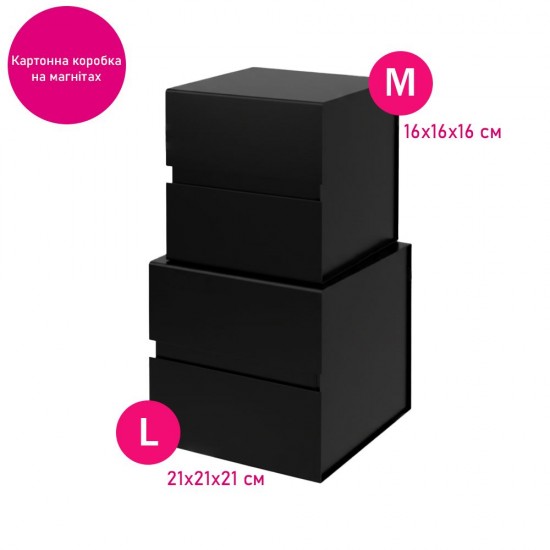 Подарункова коробка 21 х 21 см Bergamo Siena чорна - 120130113L-01