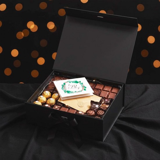 Подарункова коробка 24 х 18 см Bergamo Aurum чорна - 120130213S-01