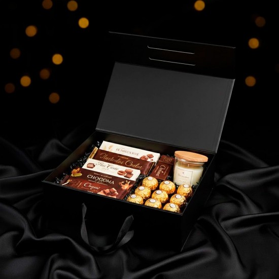 Подарункова коробка 48 х 35 см Bergamo Lorena чорна - 120130513L-01