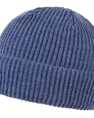 Шапка тепла з відворотом синій-меланж Wrap beanie 3030.45
