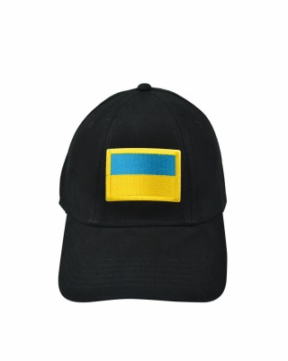 Кепка чорна з шевроном Прапор України - SH1733-3 CO/28565 Кепка чорна з шевроном Прапор України - SH1733-3 CO/28565