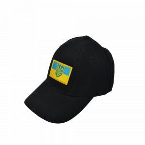 Кепка чорна з шевроном Прапор України та Тризуб - SH1733-3 CO/29593 Кепка чорна з шевроном Прапор України та Тризуб - SH1733-3 CO/29593