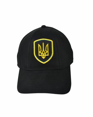 Кепка чорна з шевроном Тризуб - SH1733-3 CO/29926 Кепка чорна з шевроном Тризуб - SH1733-3 CO/29926