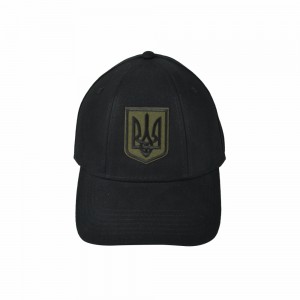 Кепка чорна з шевроном Тризуб - SH1733-3 CO/84785 Кепка чорна з шевроном Тризуб - SH1733-3 CO/84785
