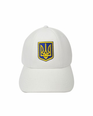 Кепка біла з шевроном Тризуб - SH1733-6 CO/03420 Кепка біла з шевроном Тризуб - SH1733-6 CO/03420
