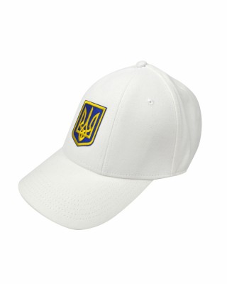 Кепка біла з шевроном Тризуб - SH1733-6 CO/03420 Кепка біла з шевроном Тризуб - SH1733-6 CO/03420