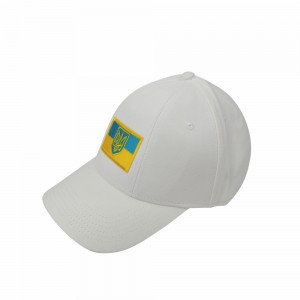 Кепка біла з шевроном Прапор України та Тризуб - SH1733-6 CO/29589 Кепка біла з шевроном Прапор України та Тризуб - SH1733-6 CO/29589