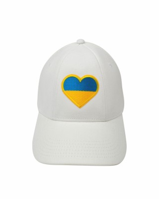 Кепка біла з шевроном Прапор України - SH1733-6 CO/29763 Кепка біла з шевроном Прапор України - SH1733-6 CO/29763