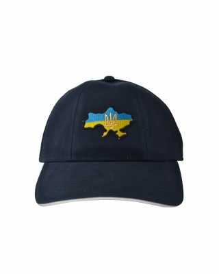 Кепка темно-синя з шевроном Мапа України та Тризуб - SH1734-14 CO/89732 Кепка темно-синя з шевроном Мапа України та Тризуб - SH1734-14 CO/89732