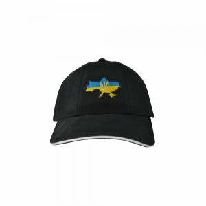 Кепка чорна з шевроном Мапа України та Тризуб - SH1734-3 CO/89732 Кепка чорна з шевроном Мапа України та Тризуб - SH1734-3 CO/89732