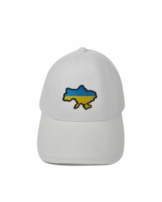 Кепка біла з шевроном Мапа України - SH1734-6 CO/89731 Кепка біла з шевроном Мапа України - SH1734-6 CO/89731