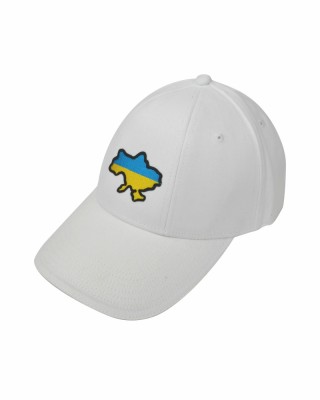 Кепка біла з шевроном Мапа України - SH1734-6 CO/89731 Кепка біла з шевроном Мапа України - SH1734-6 CO/89731