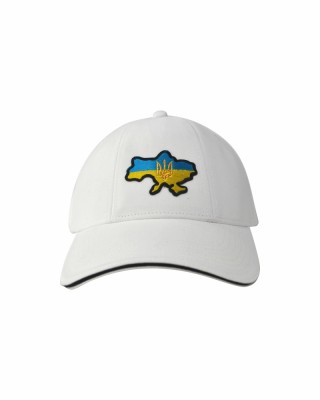 Кепка біла з шевроном Мапа України та Тризуб - SH1734-6 CO/89732 Кепка біла з шевроном Мапа України та Тризуб - SH1734-6 CO/89732