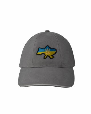 Кепка сіра з шевроном Мапа України та Тризуб - SH1734-7 CO/89732 Кепка сіра з шевроном Мапа України та Тризуб - SH1734-7 CO/89732