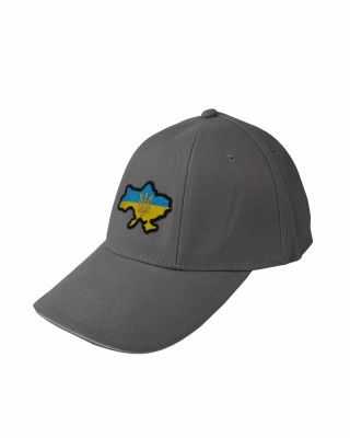 Кепка сіра з шевроном Мапа України та Тризуб - SH1734-7 CO/89732 Кепка сіра з шевроном Мапа України та Тризуб - SH1734-7 CO/89732