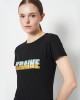 Футболка жіноча Ukraine Поле чорна - 01825 Футболка жіноча Ukraine Поле чорна - 01825