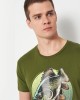 Футболка чоловіча Fish темний хакі - 02855 Футболка чоловіча Fish темний хакі - 02855
