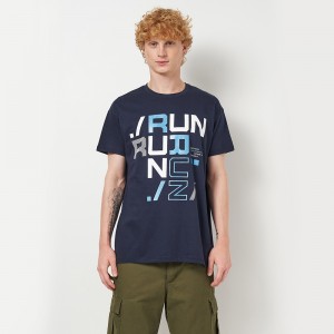 Футболка чоловіча Run темно-синя - 11380 Футболка чоловіча Run темно-синя - 11380