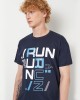 Футболка чоловіча Run темно-синя - 11380