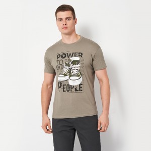 Футболка чоловіча Power People хакі - 11380 Футболка чоловіча Power People хакі - 11380
